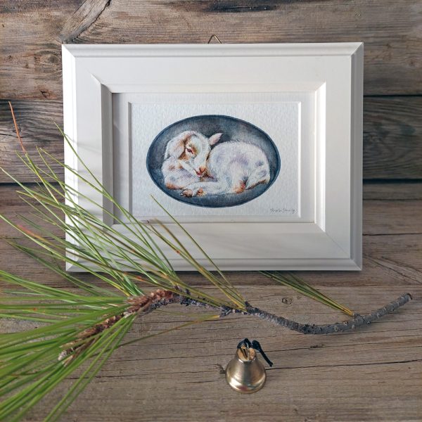 Goat Kid: Original Framed Painting - Image 6