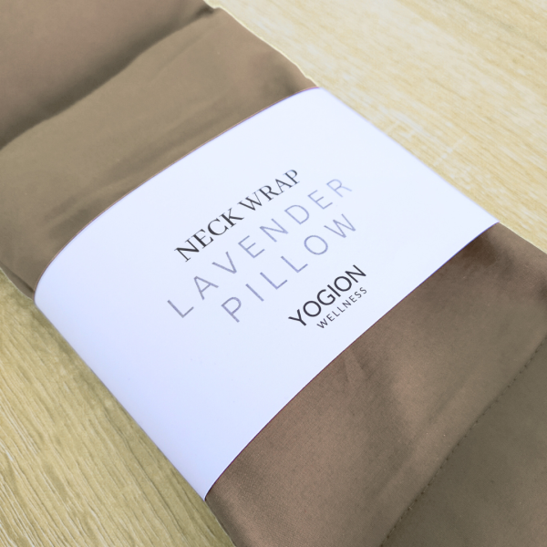 Yogion wellness neck wrap pillow CAMEL - NWR03 detail