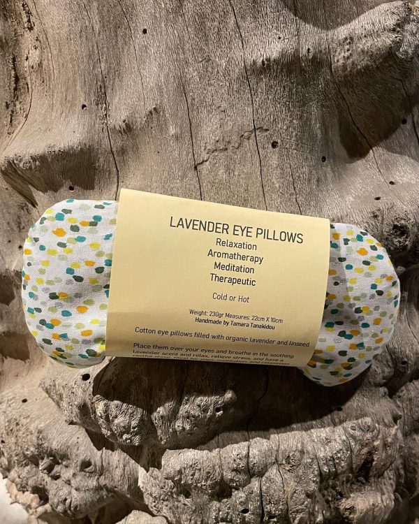Cotton eye pillows filled with organic lavender and linseed
