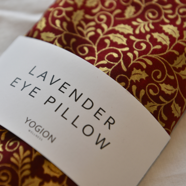 yogion Lavender eye pillow Christmas gold mistletoe
