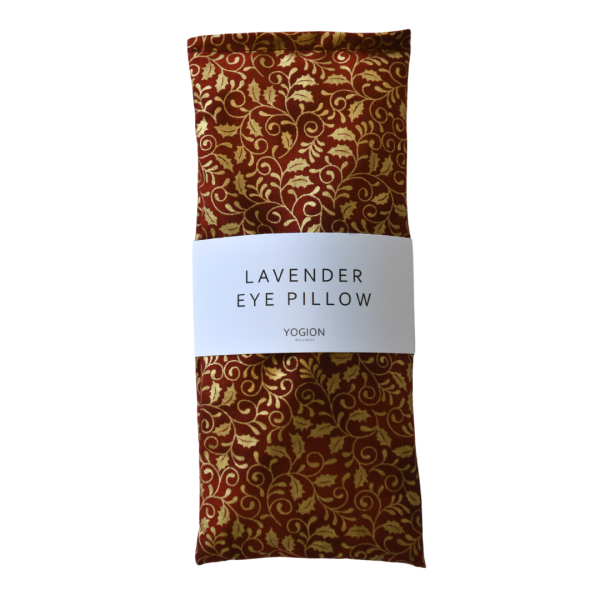 yogion Lavender eye pillow Christmas gold mistletoe