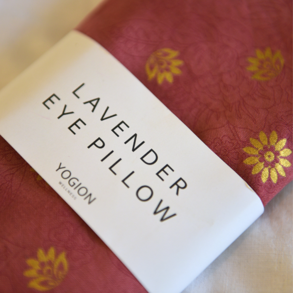 yogion Lavender eye pillow Pink gold daisies