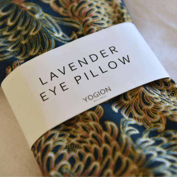yogion Lavender eye pillow Teal peonies