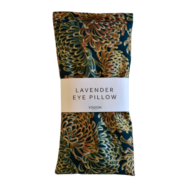 yogion Lavender eye pillow Teal peonies