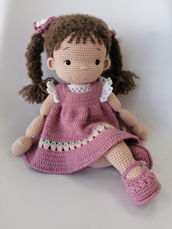 Handmade crocheted stylish set of clothes for Doll Mari - Tulips