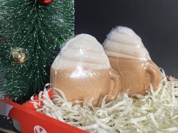 Bath bomb a cup of CAPPUCINO