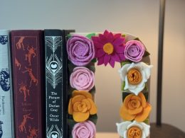 Vibrant Felt-Decorated Letter Bookends