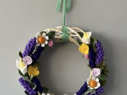 Delightful Felt Flower Wreath - 30cm