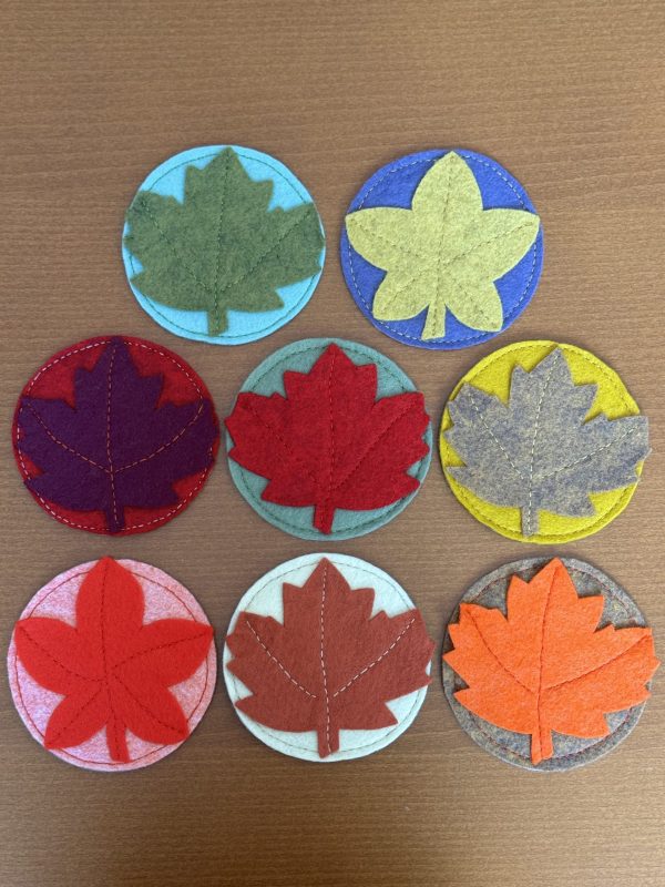 Charming Felt 'Leaf' Coasters - Set of 8 - Image 2