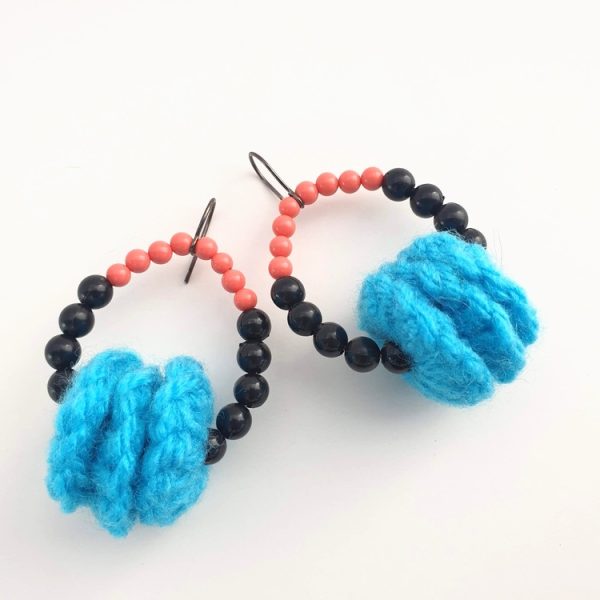 the "Disco girl" earrings // women's charm crocheted earrings - whole