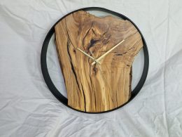 Wall Clock in Olive Wood