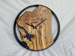 Wall Clock in Olive Wood