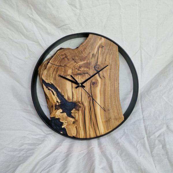 Wall Clock in Olive Wood