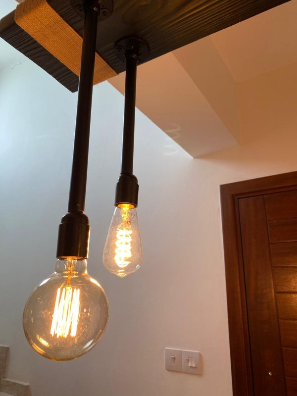 One Of A Kind Hanging Pipe Lights - Image 4