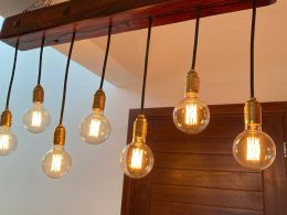 Hanging Pendant Light Rustic Solid Wood