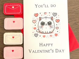 cat valentine's day card
