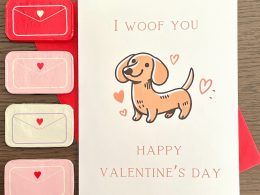 valentines day card dog