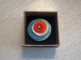 Bold Adjustable Felt Ring -Turquoise