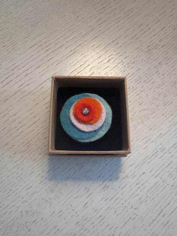 Bold Adjustable Felt Ring -Turquoise