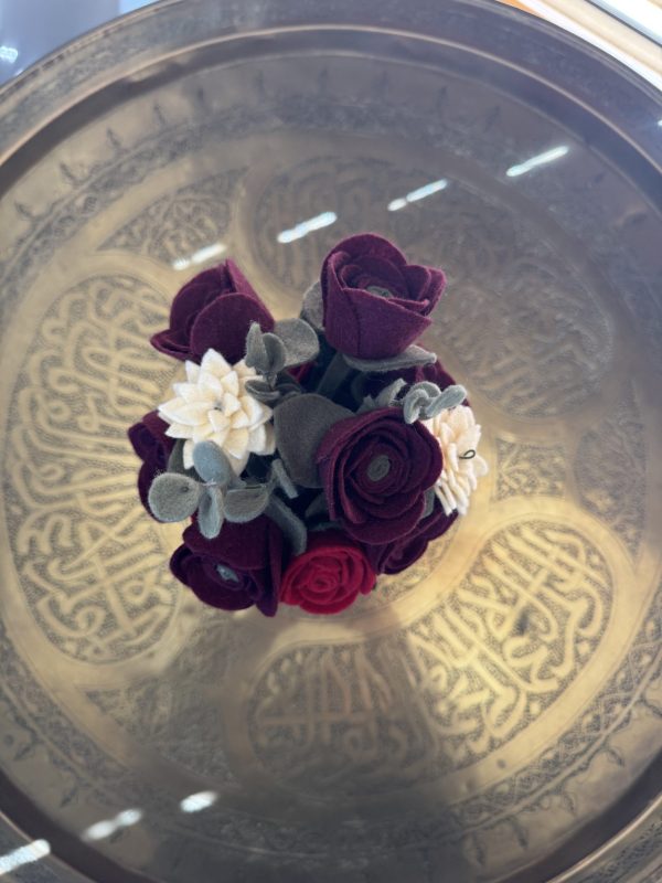 Elegant Felt Flower Pot - Roses - Image 3