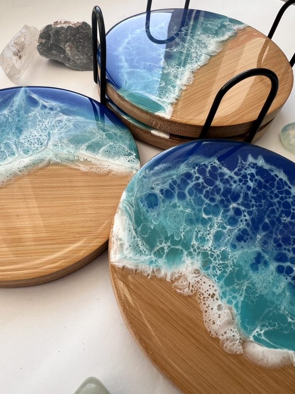 Ocean resin coasters set of four. - Image 5