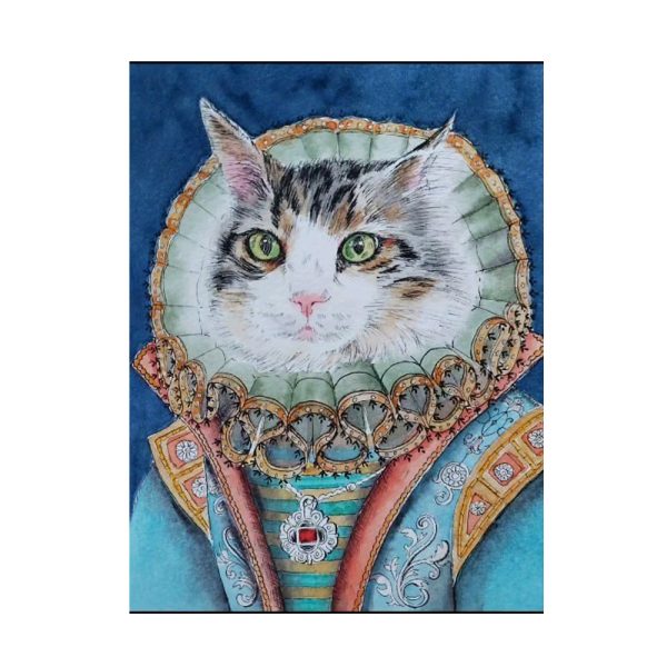 Funny Royal Pet Custom Hand Painted Watercolour Painting - Image 2