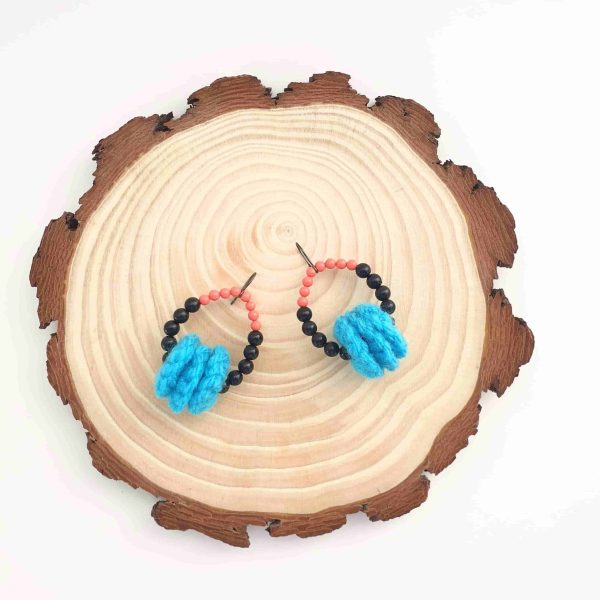 the "Disco girl" earrings // women's charm crocheted earrings