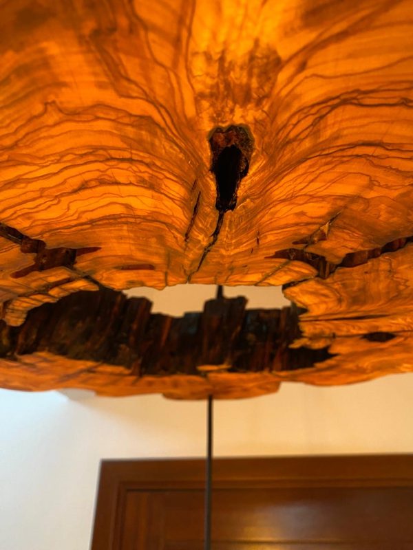 Hanging Lights Olive Wood Live Edge - Image 3