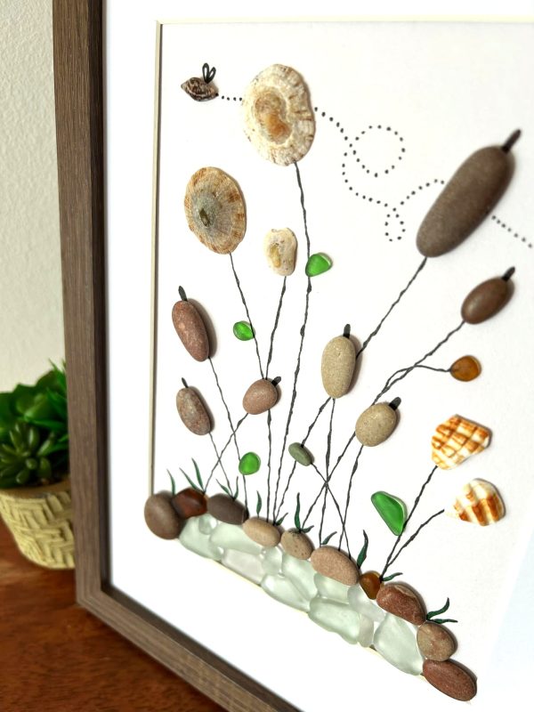 Seaglass and pebble art