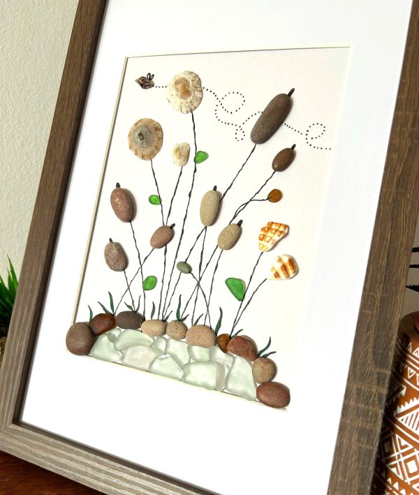Seaglass and pebble art