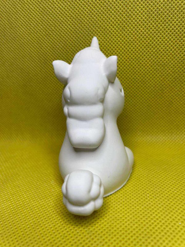 Ceramic Gypsum 3D Unicorn