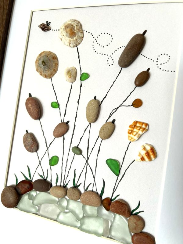 Seaglass and pebble art