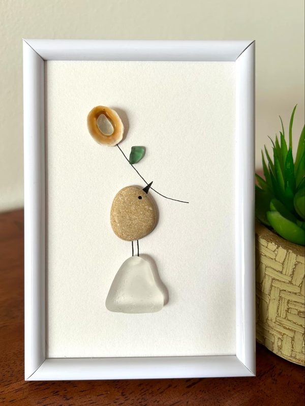 Seaglass and Pebble Handcrafted Minimalist Art