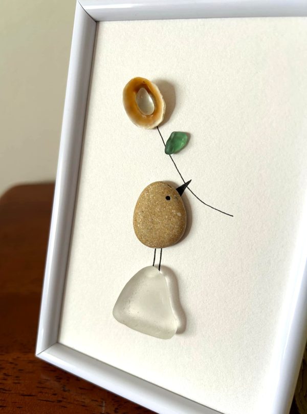 Seaglass and Pebble Handcrafted Minimalist Art