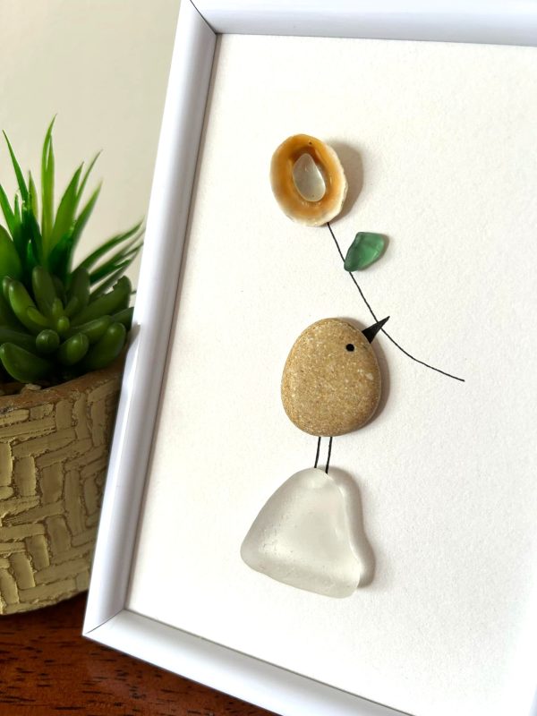 Seaglass and Pebble Handcrafted Minimalist Art