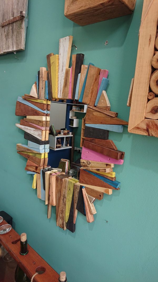 Unique, one off, handmade wall mounted mirror - Image 8