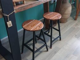 Beautiful pair of handmade stools