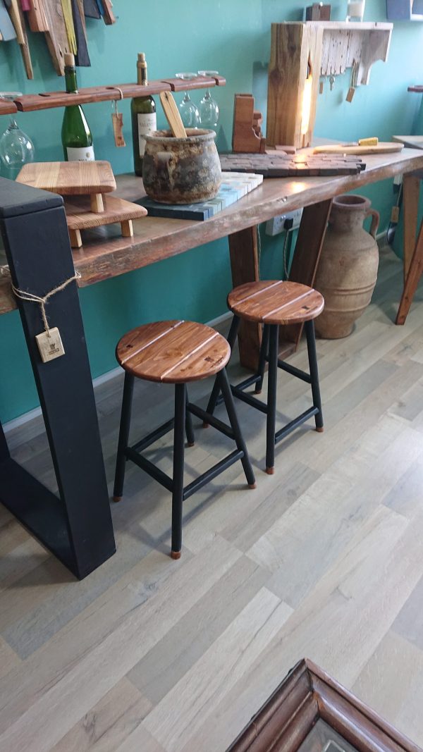 Beautiful pair of handmade stools