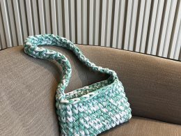 Minty white summer shoulder bag