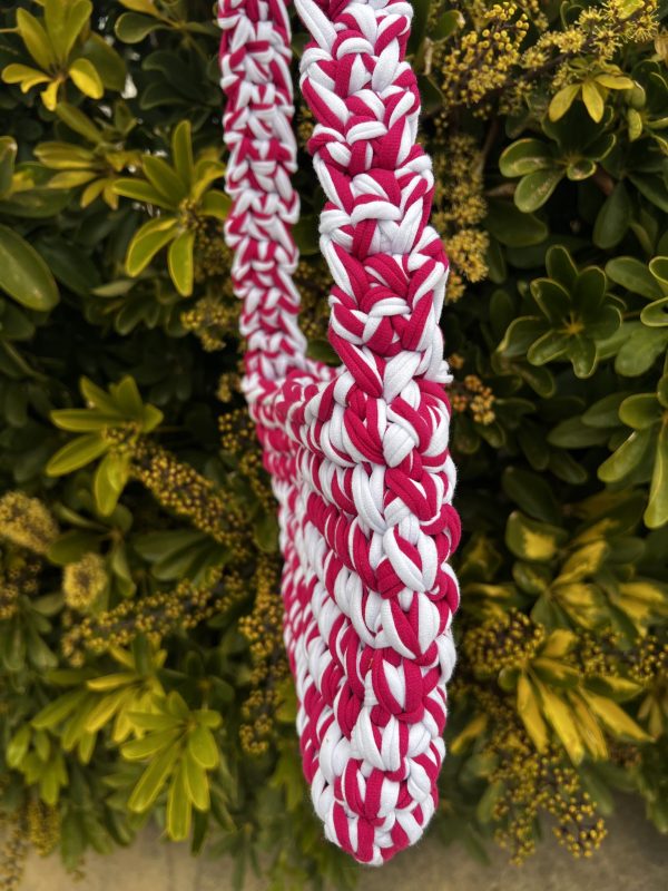 Raspberry white summer shoulder bag - Image 2