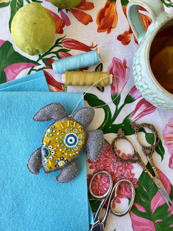 Handmade Sea Turtle Ornament.Cyprus sea turtle - Image 5