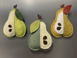 Adorable Felt Pear Magnets - 3 variations
