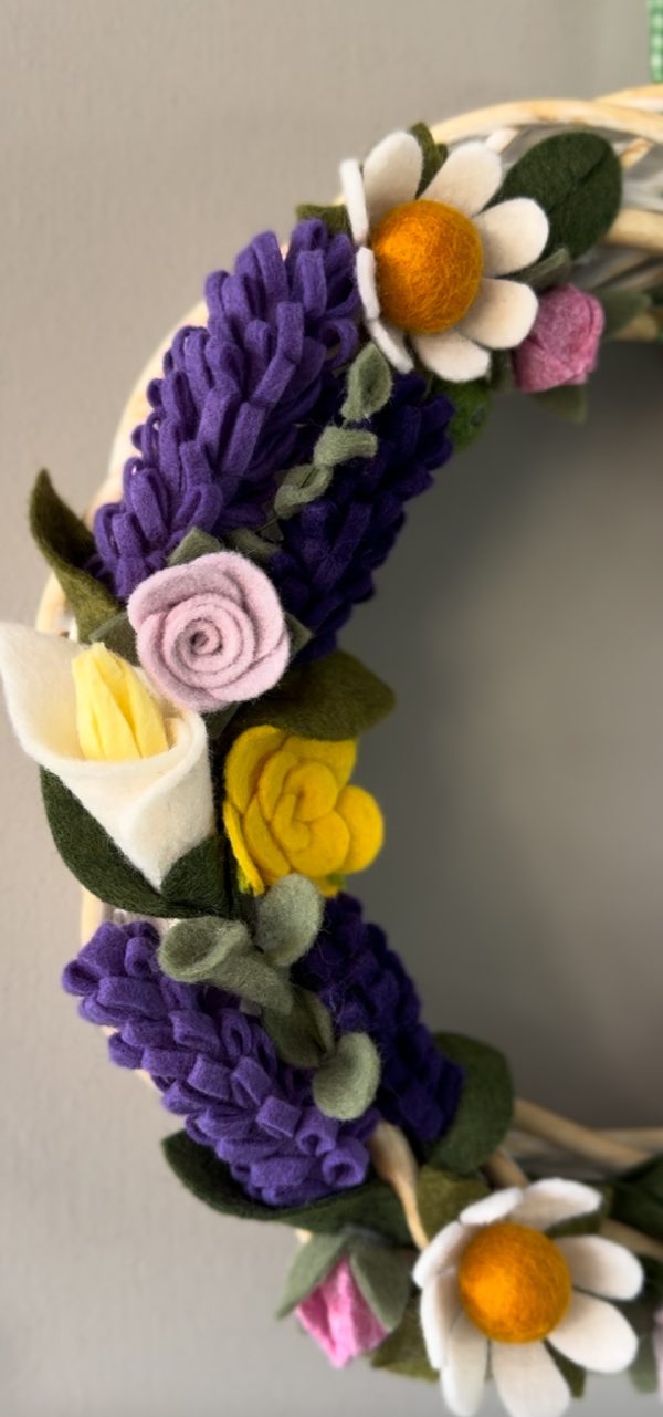 Delightful Felt Flower Wreath - 30cm