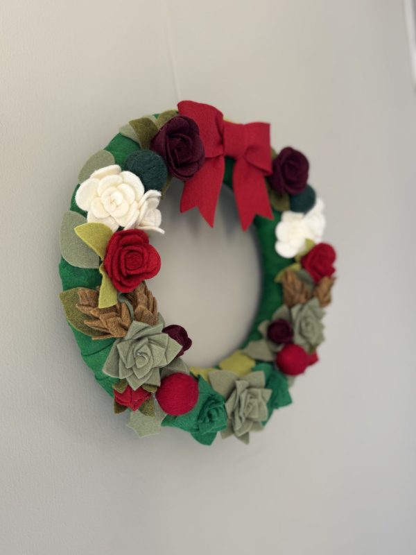 Festive Felt Winter Wreath-30cm