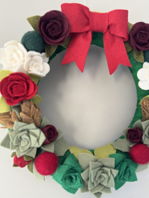Festive Felt Winter Wreath-30cm