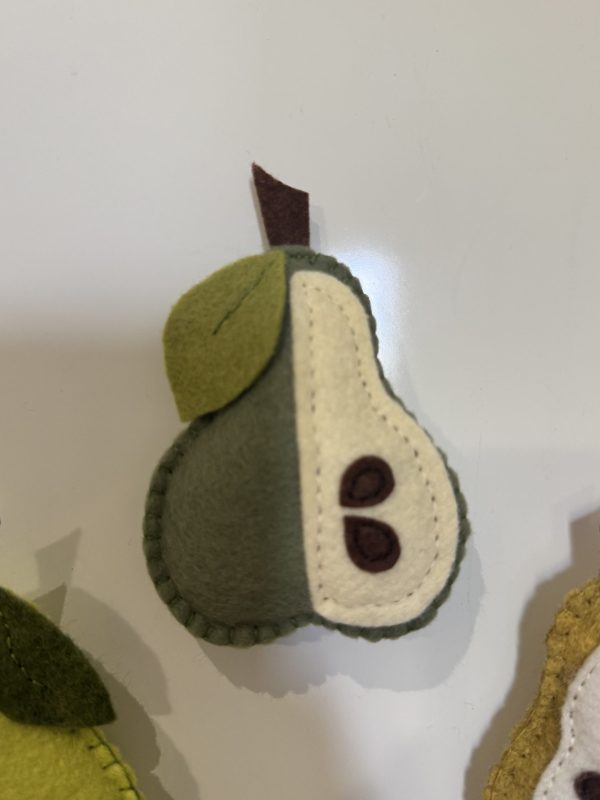 Adorable Felt Pear Magnets - 3 variations