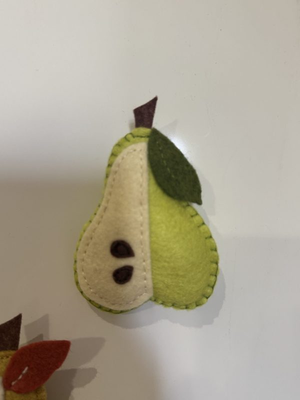 Adorable Felt Pear Magnets - 3 variations