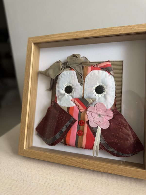 Charming Fabric Owl Wall Art