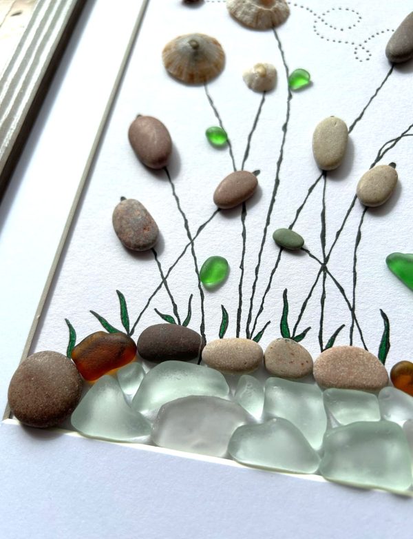 Seaglass and pebble art