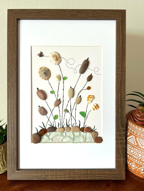 Seaglass and pebble art